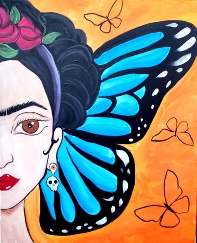 A Frida Takes Flight paint nite project by Yaymaker