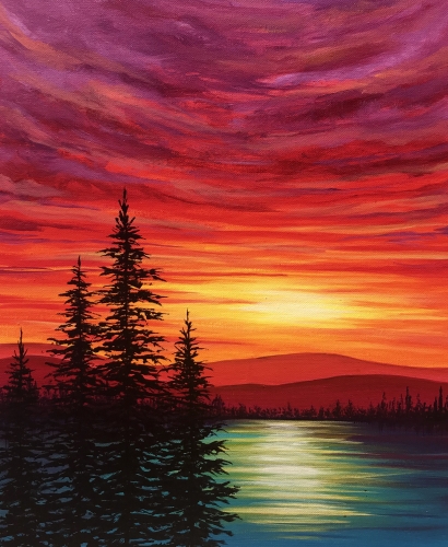 A Blazing Summer paint nite project by Yaymaker