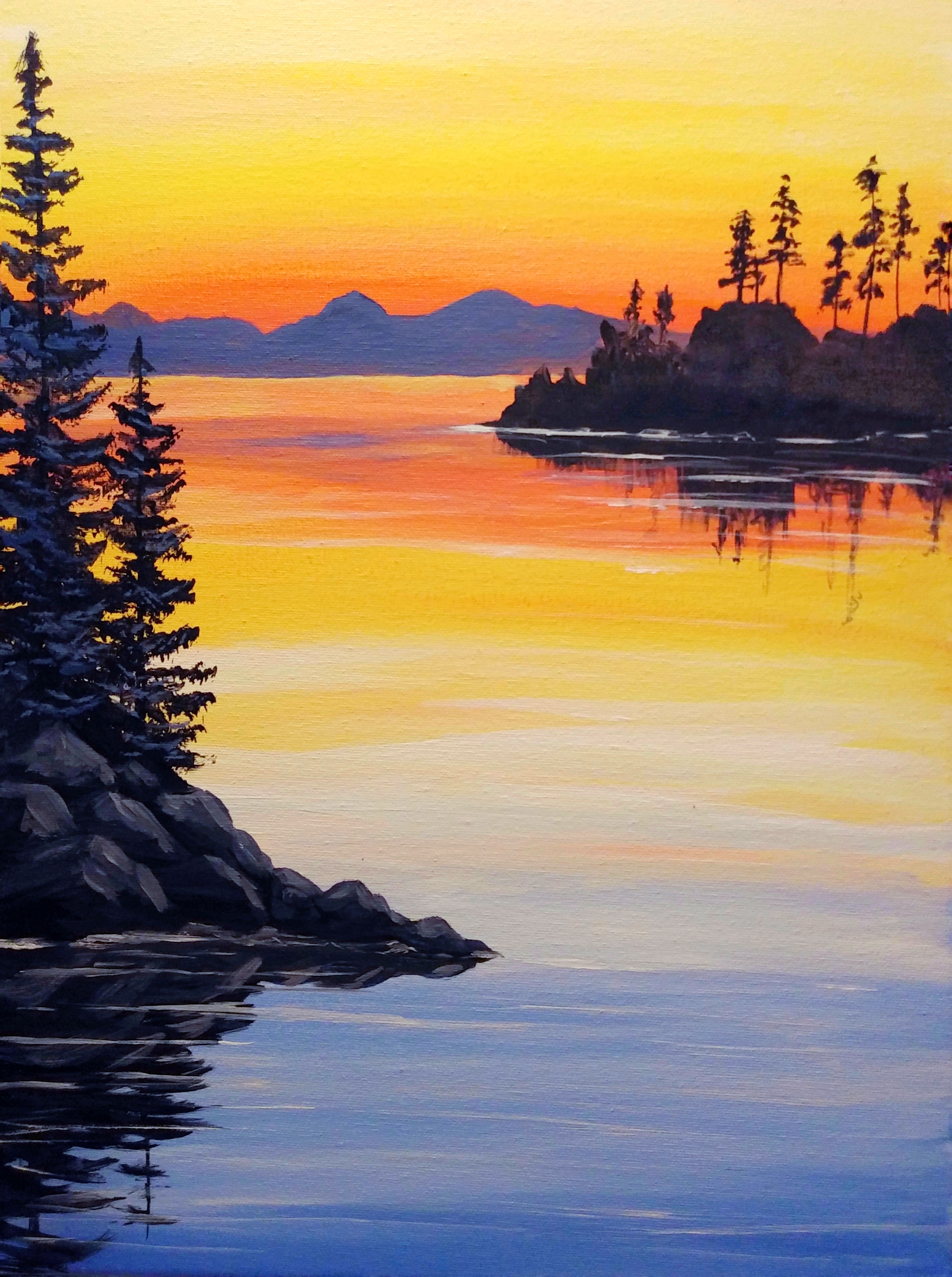 A Sunset Reflections II paint nite project by Yaymaker