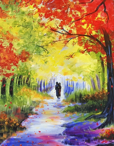 A Walk Through Autumn paint nite project by Yaymaker