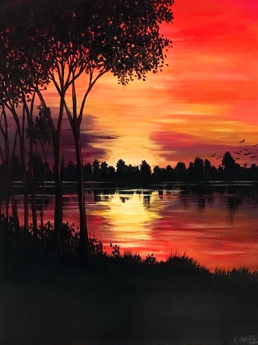 A River Sunset II paint nite project by Yaymaker