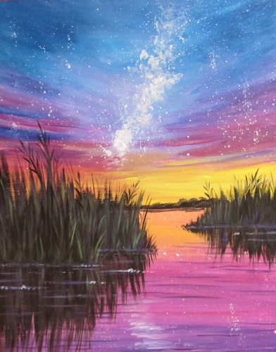A Milky Way Marsh paint nite project by Yaymaker