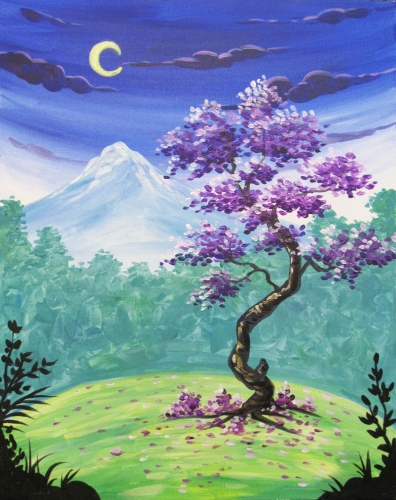 A Blissful Lavender Tree paint nite project by Yaymaker