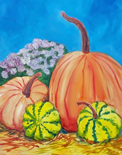 A Autumn Farm Harvest paint nite project by Yaymaker