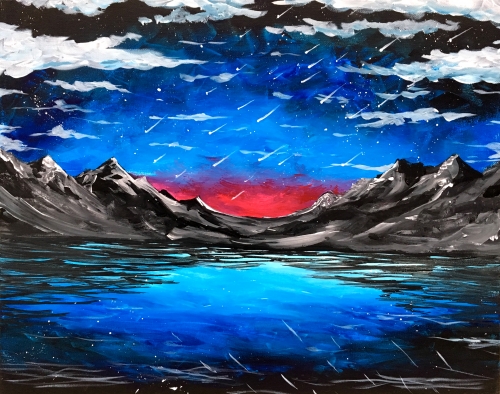 A Meteor Shower II paint nite project by Yaymaker