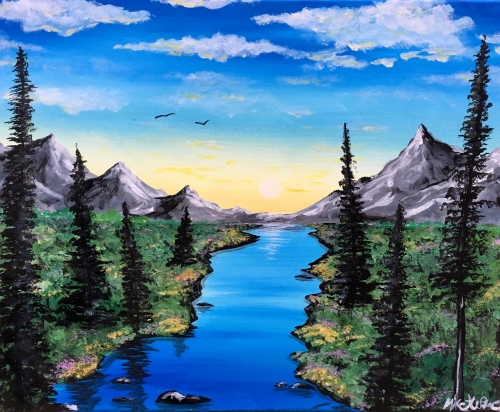 A The Dawn Of A New Day paint nite project by Yaymaker