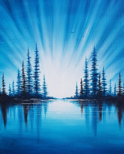 A Sunrise Blues paint nite project by Yaymaker