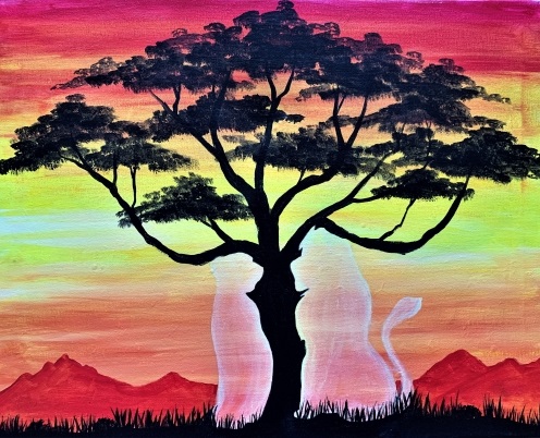 A Where The Lions Meet paint nite project by Yaymaker