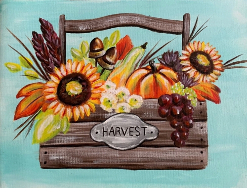 A Autumn Harvest Basket paint nite project by Yaymaker