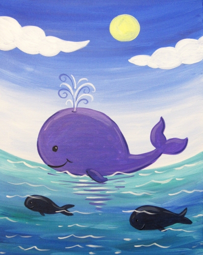 A Whales Day Out paint nite project by Yaymaker