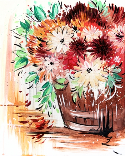 A Fall Flower Bouquet paint nite project by Yaymaker