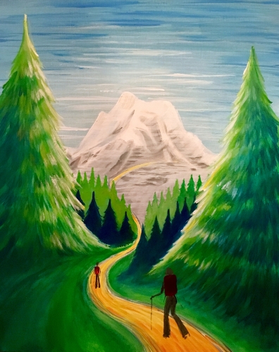 A Mountain Hike paint nite project by Yaymaker