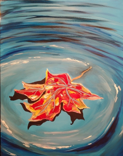A Floating Canadian Autumn paint nite project by Yaymaker