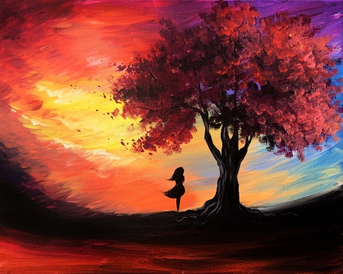 A Lost in the Sunset paint nite project by Yaymaker