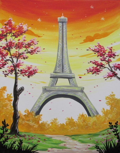 A Paris in Fall paint nite project by Yaymaker
