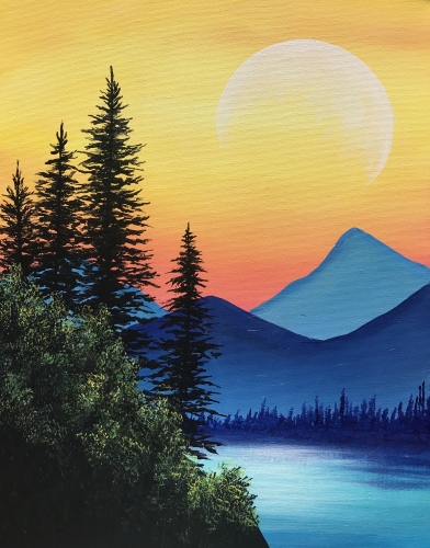 A Blue Mountain Summit paint nite project by Yaymaker