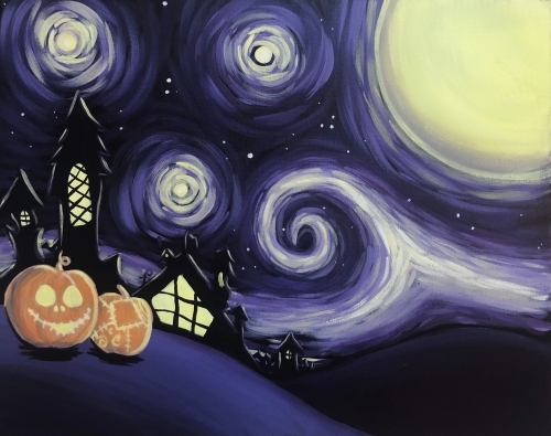 A Starry Nightmare paint nite project by Yaymaker