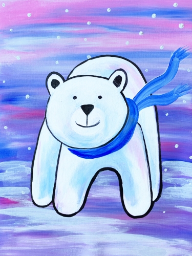 A Chilly Polar Bear paint nite project by Yaymaker