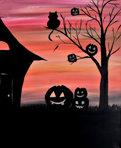 A Halloween House II paint nite project by Yaymaker
