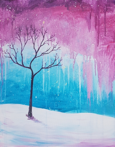 A Lonely Winter Tree paint nite project by Yaymaker