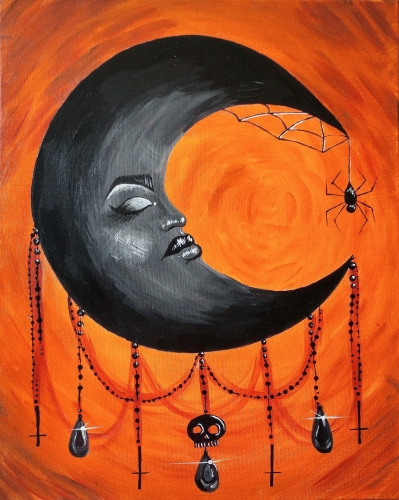 A Witchy Moon paint nite project by Yaymaker