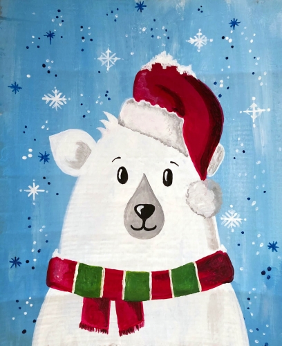 A Holiday Polar Bear II paint nite project by Yaymaker