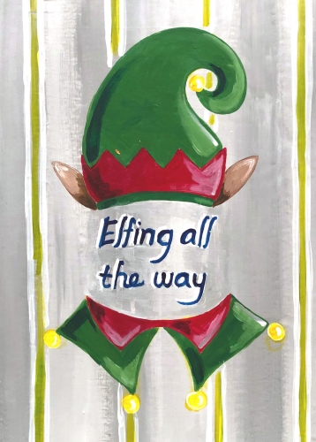 A Elfing All the Way paint nite project by Yaymaker