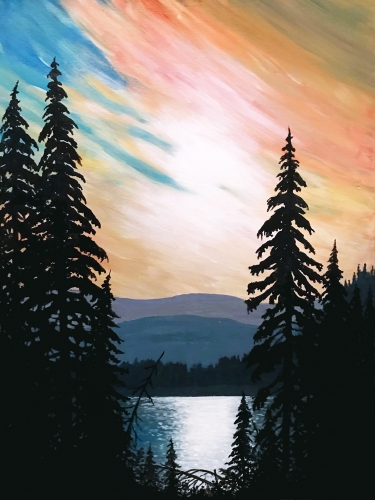 A Cedar Lake Sunset paint nite project by Yaymaker