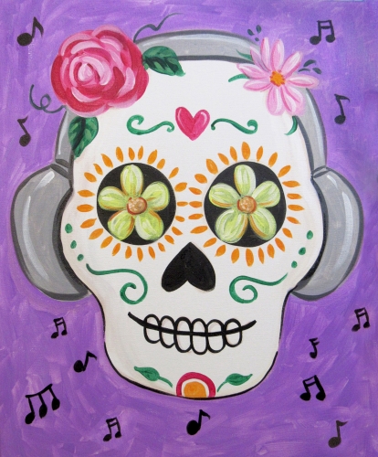 A Calavera Musica paint nite project by Yaymaker