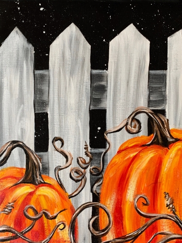 A Midnight Pumpkin Patch IV paint nite project by Yaymaker