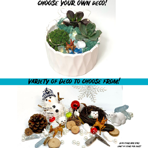 A Choose Your Own Deco  Winter Theme Ceramic plant nite project by Yaymaker