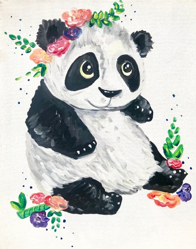 A Panda Baby paint nite project by Yaymaker