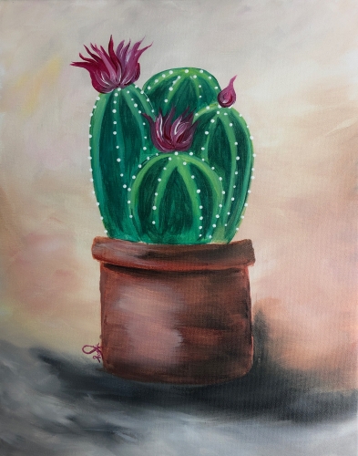 A Little Potted Succulent paint nite project by Yaymaker