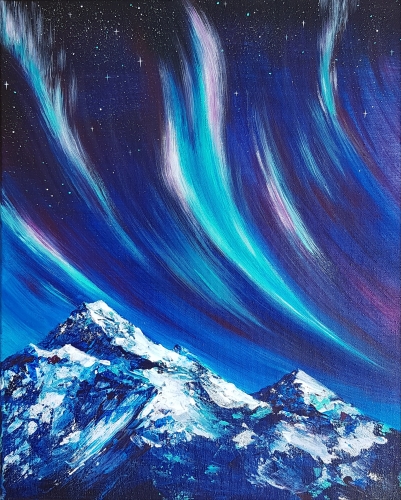 A Northern Lights Peak paint nite project by Yaymaker