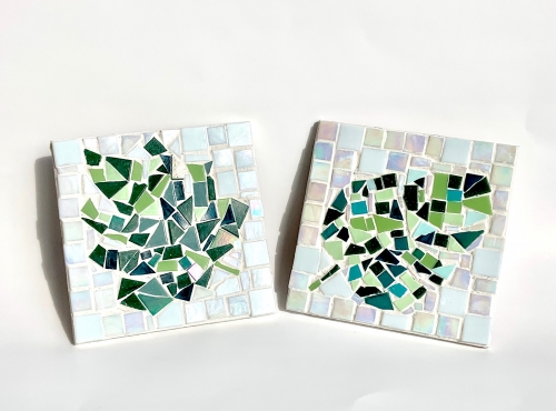 A Pair of Leaves make a mosaic project by Yaymaker