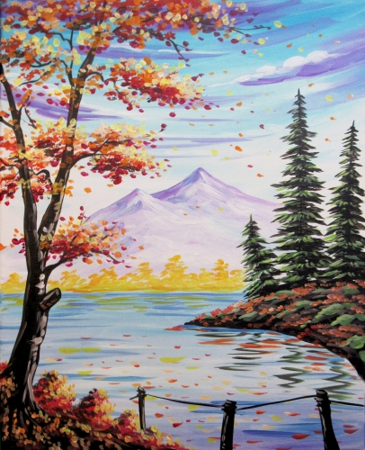 A Autumn Retreat paint nite project by Yaymaker