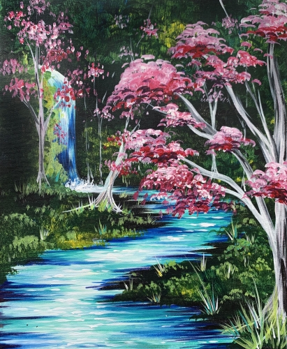 A Mystical Waterfall II paint nite project by Yaymaker
