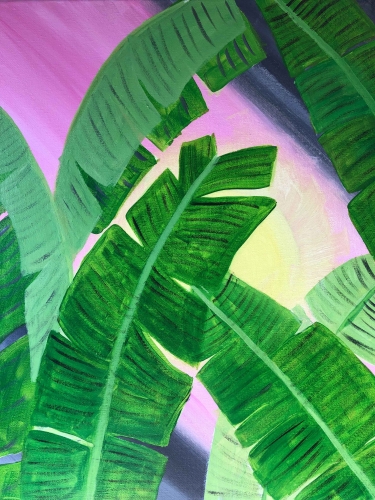 A Banana Leaf paint nite project by Yaymaker