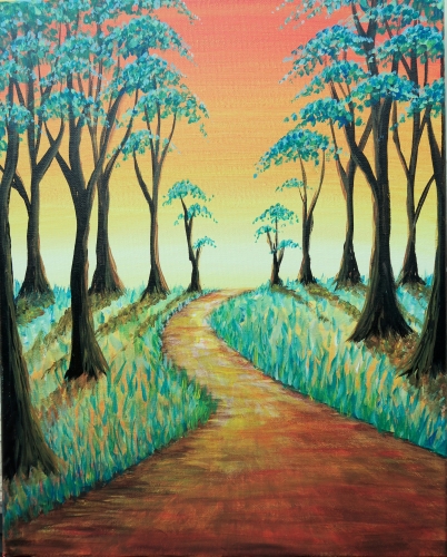 A Golden Pathway paint nite project by Yaymaker