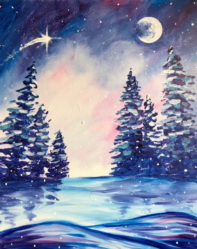 A A Winter Wonderland paint nite project by Yaymaker
