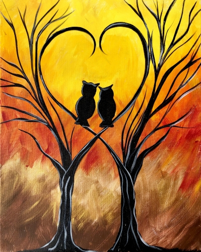 A Owl Love You Through the Seasons paint nite project by Yaymaker