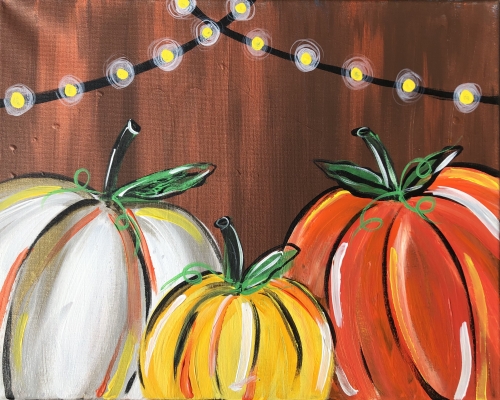 A Pumpkin Party paint nite project by Yaymaker