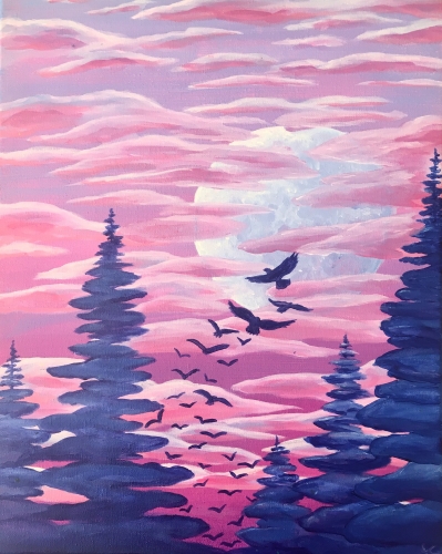 A Sunset Flight II paint nite project by Yaymaker