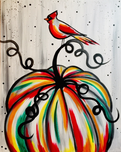 A Cardinals Pumpkin 2 paint nite project by Yaymaker