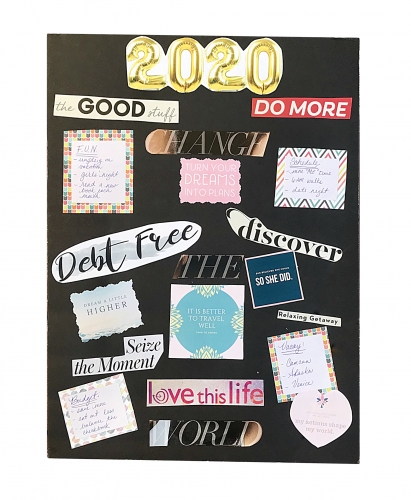 A New Year Vision Board vision board workshop project by Yaymaker