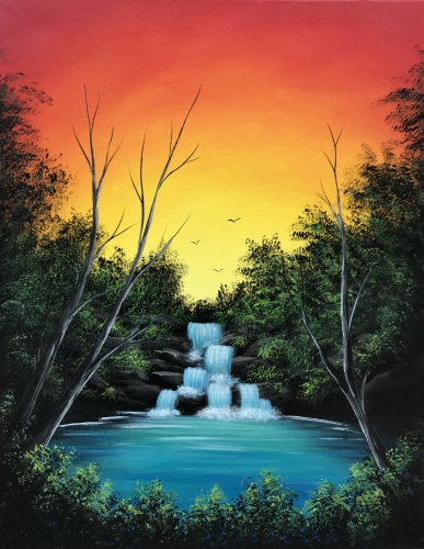 A Sunset Lagoon paint nite project by Yaymaker