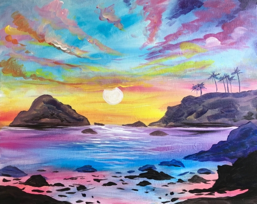 A Serene Sunset II paint nite project by Yaymaker