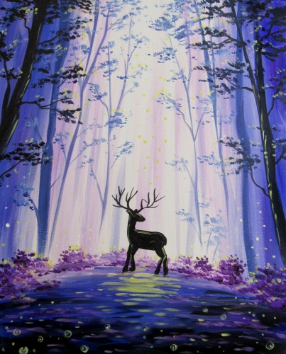 A Fairy Forest Deer paint nite project by Yaymaker