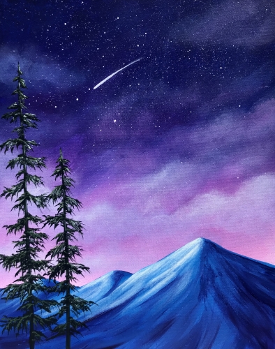A Peaceful Nights paint nite project by Yaymaker