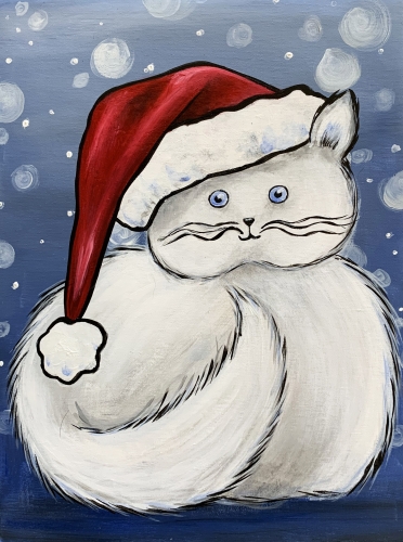 A Cat in a Santa Hat III paint nite project by Yaymaker